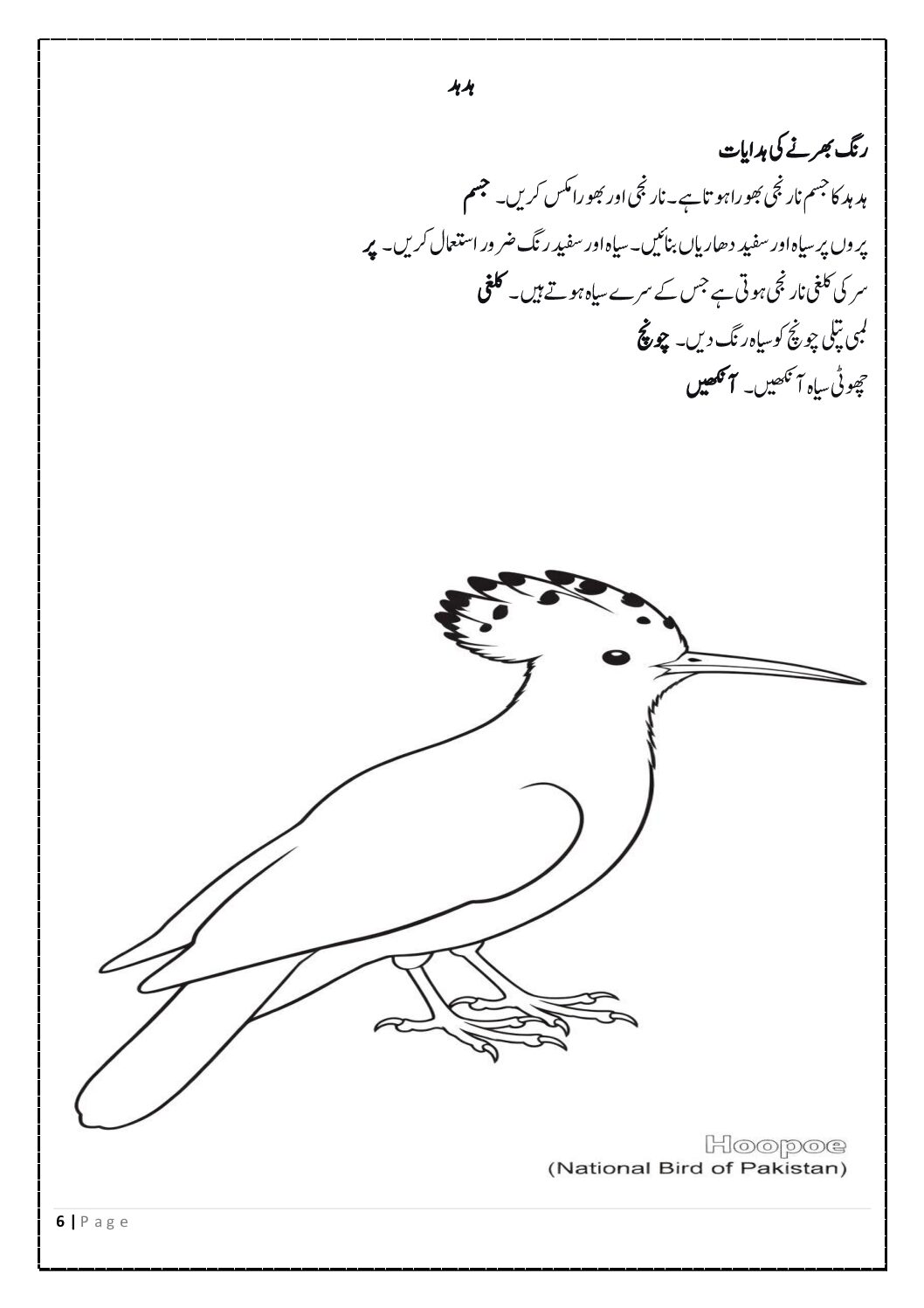 پاکستان کے رنگین پرندے - بچوں کے لیے رنگ بھرنے اور معلوماتی کتاب (Pakistan Ke Rangeen Parinday - A Bilingual Urdu English Coloring Book for Kids) - Image 2